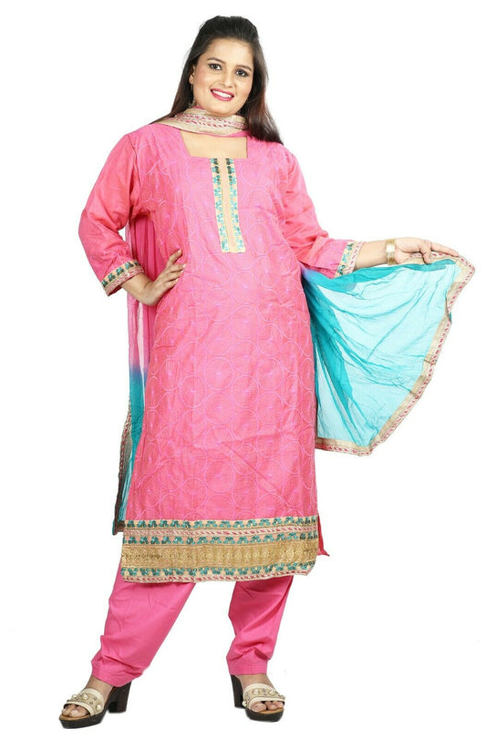 Pink Boutique Cotton Summer New Stitched Designer salwar kameez  Plus size 50