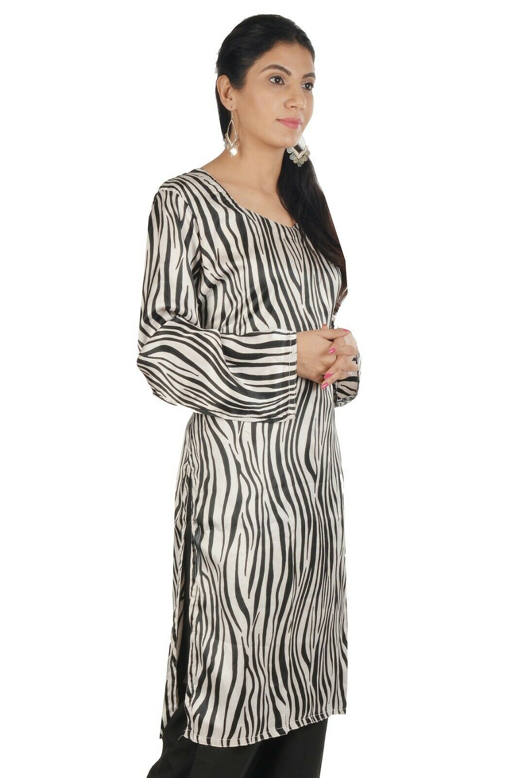 Black Crepe Fast ship In 5 day salwar Kameez  Stitched Ready Wear Chest  size 40