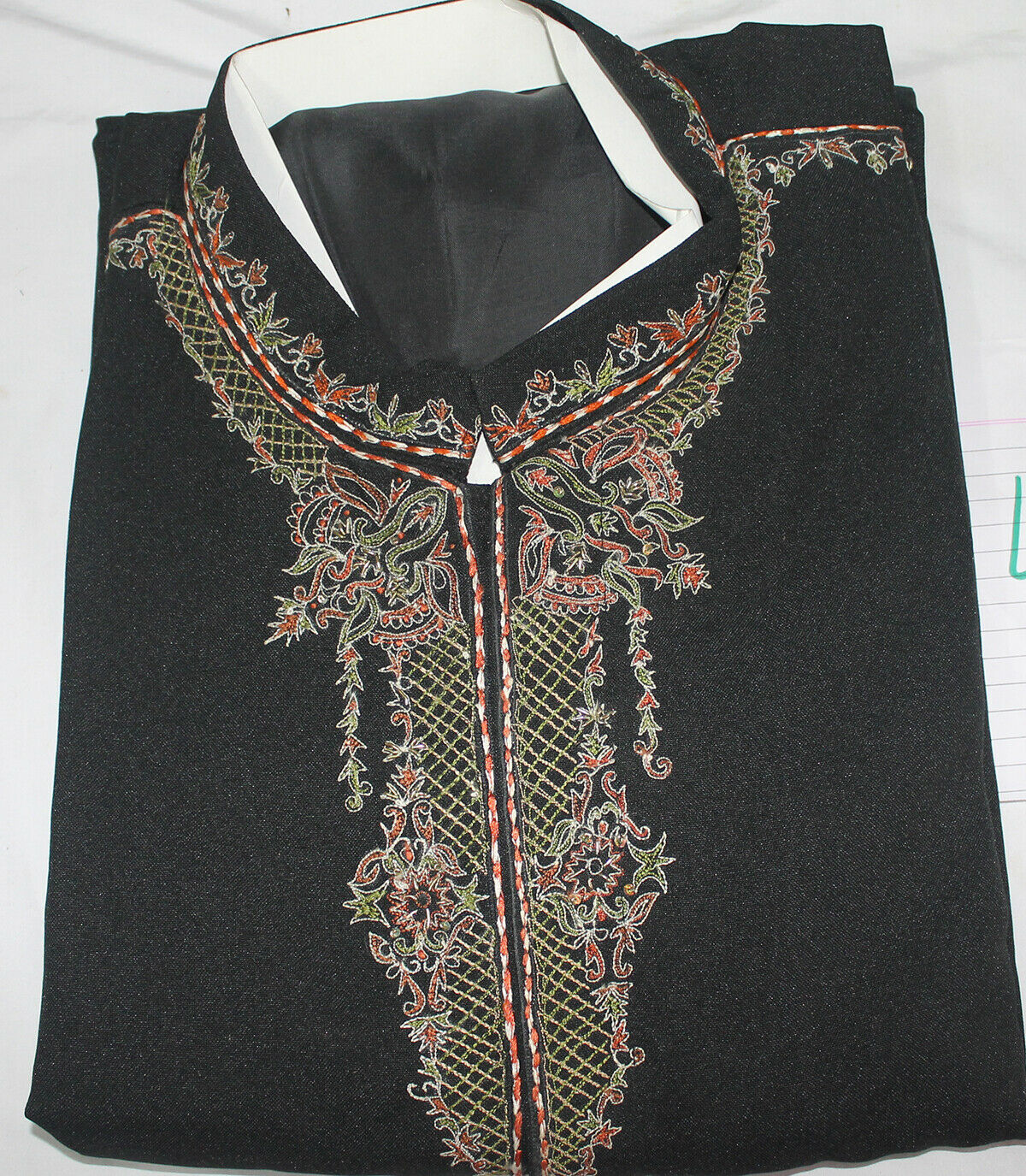 Black Silk  Boys  sherwani 2 pc Free shawl  Age ,14