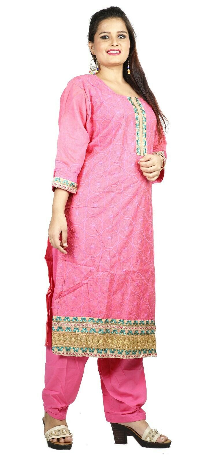 Pink Boutique Cotton Summer New Stitched Designer salwar kameez  Plus size 50