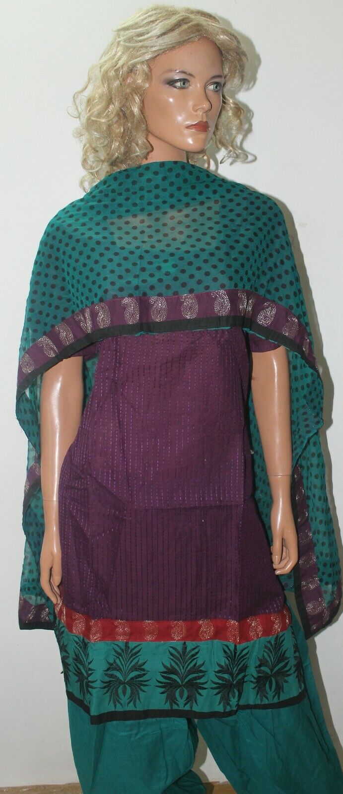 Purple Embroidered  Cotton Summer  Collections  Salwar kameez Chest Size 52