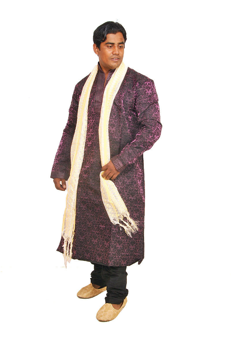 Purple Designer Mens Sherwani