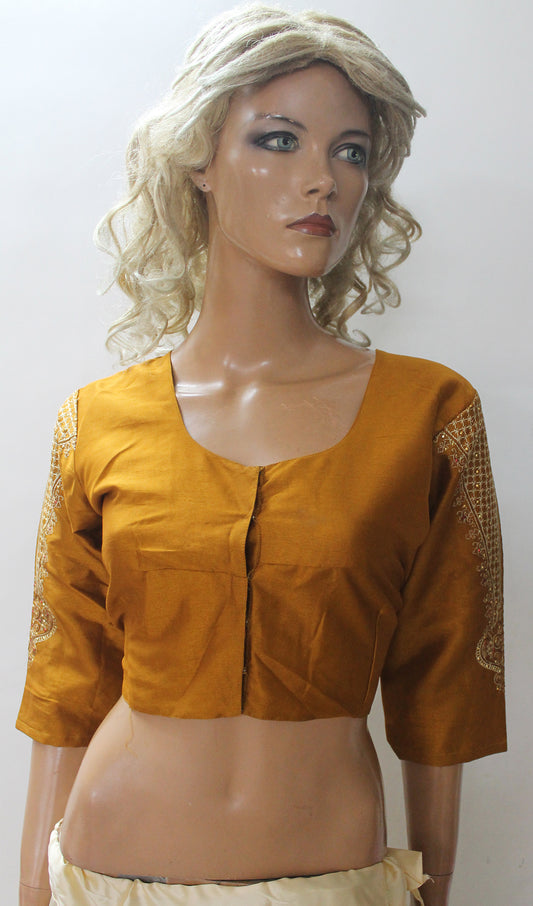 Mustard Bollywood Saree Blouse 38,40