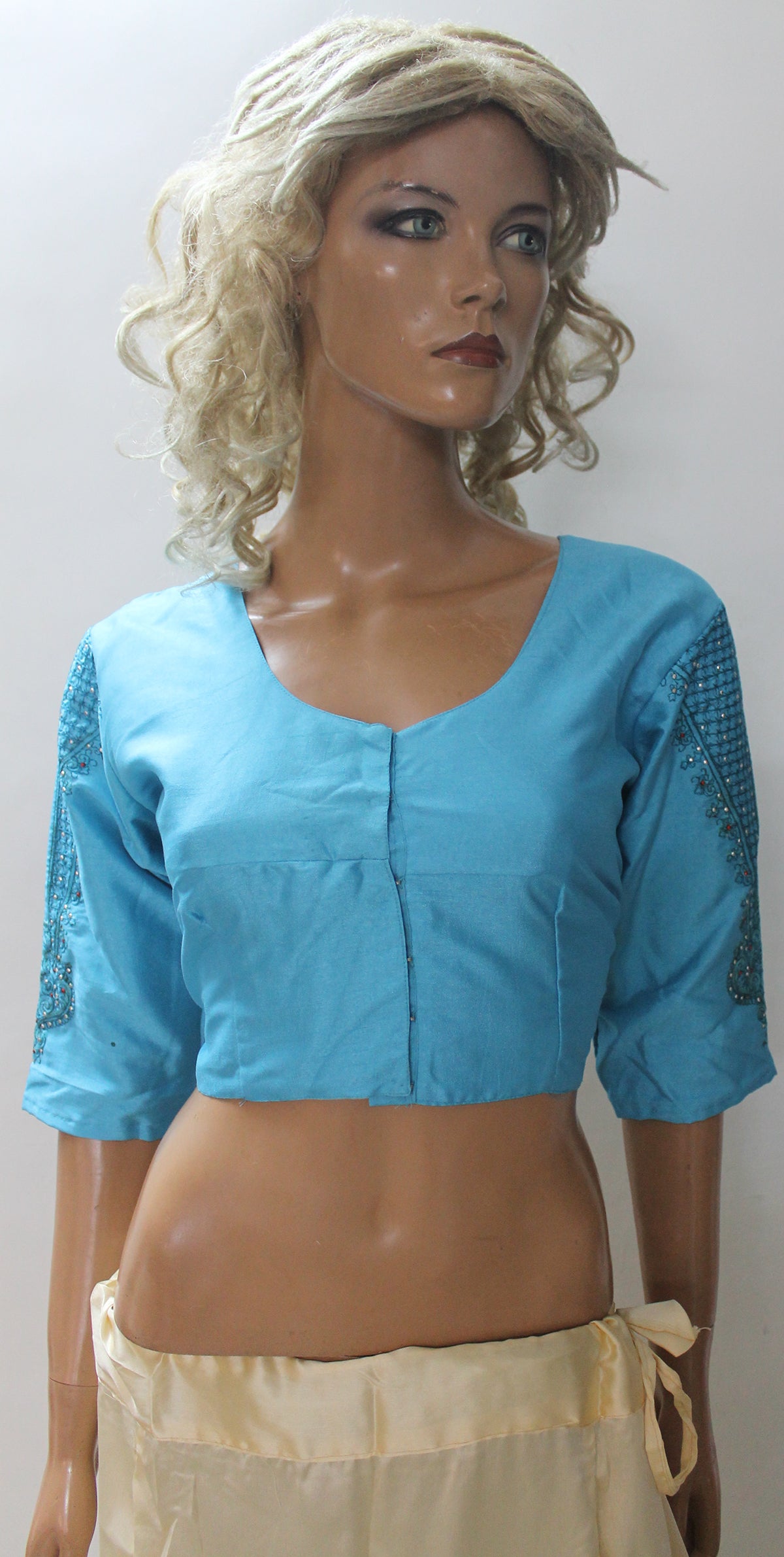 Blue Bollywood Saree Blouse 36, 38,40