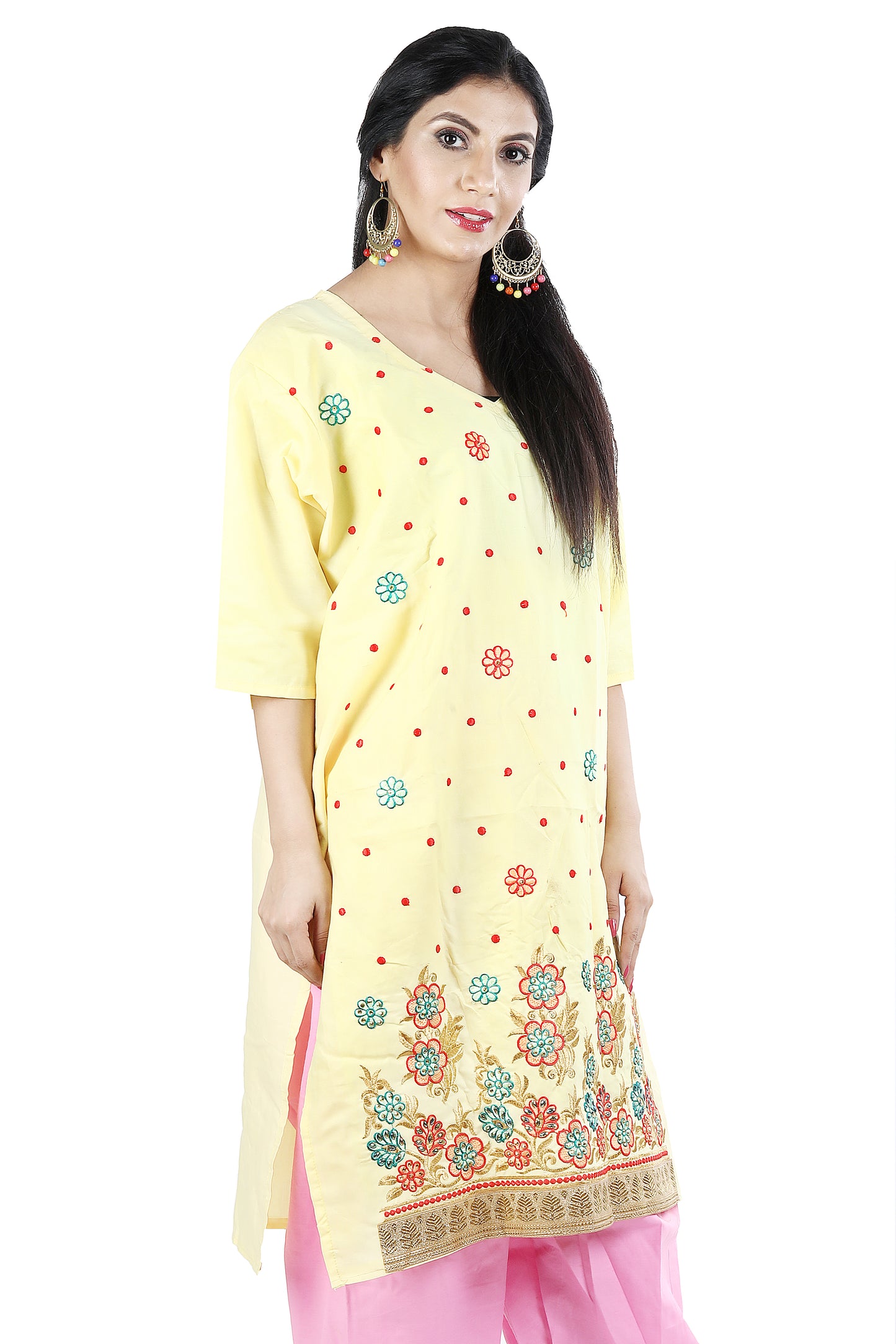 Yellow Cotton Salwar kameez chest Size 48
