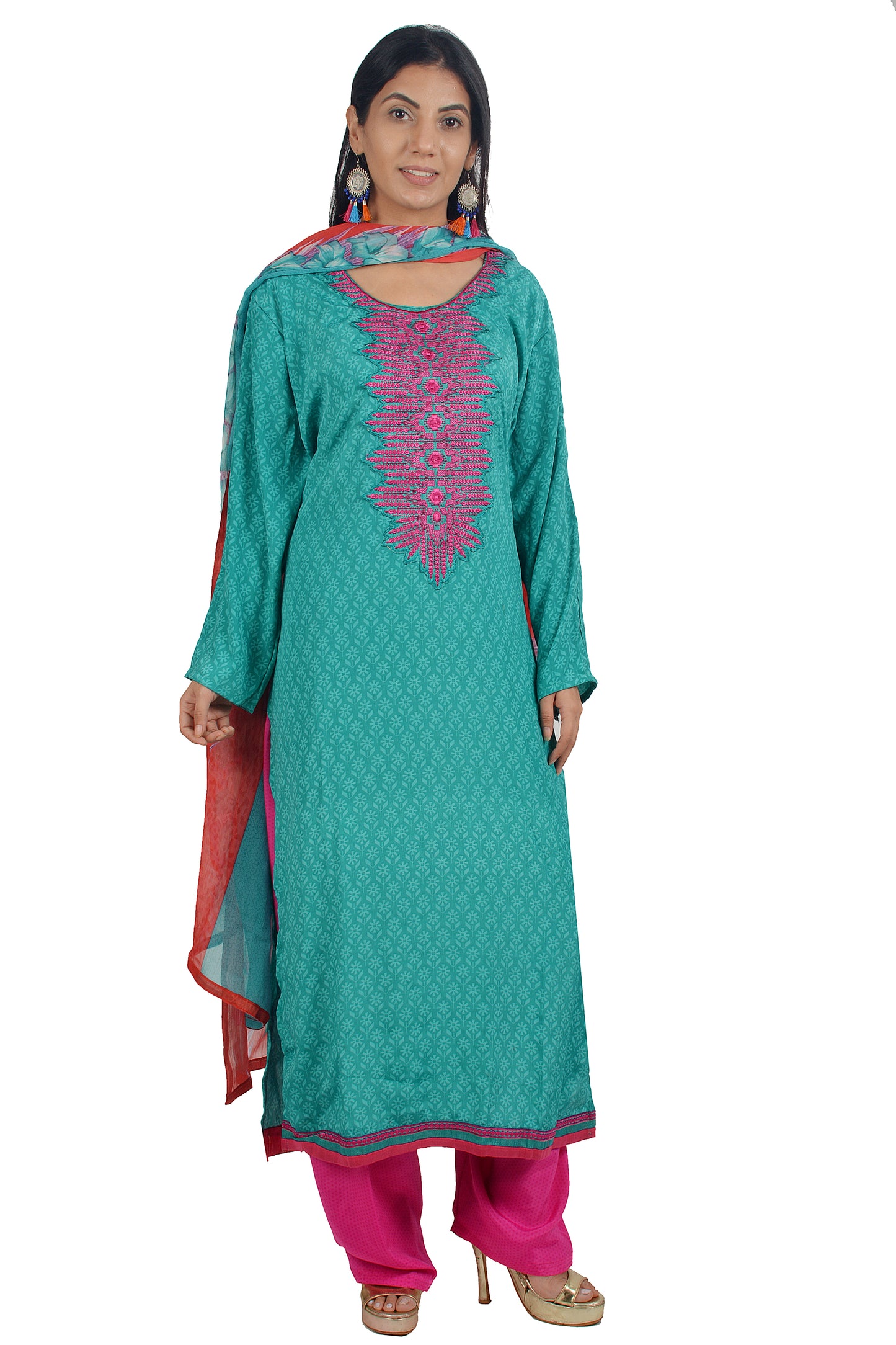 Blue Cotton Salwar kameez chest  Size 46