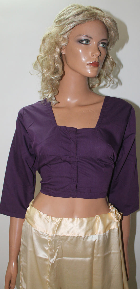 Purple Designer Saree Sari  Blouse Chest Size 44
