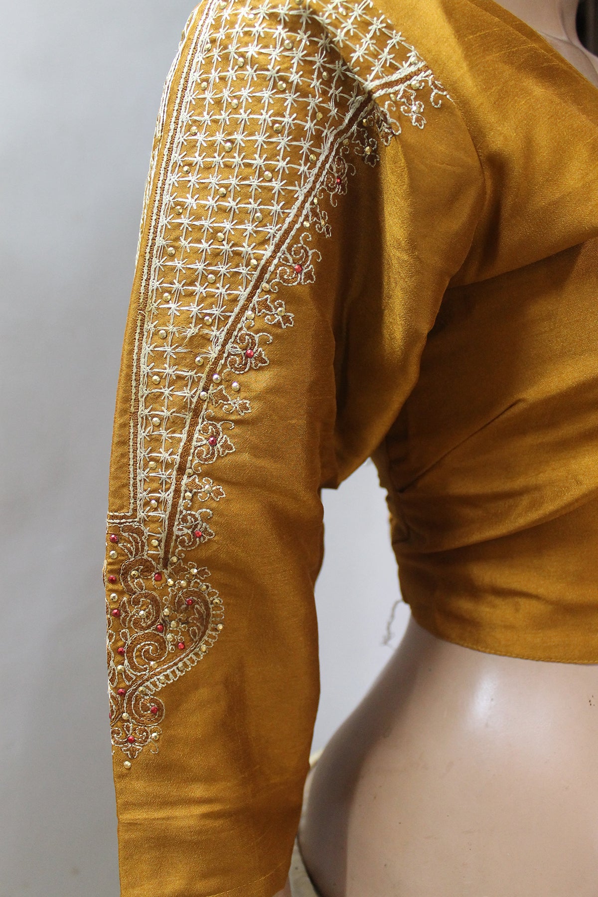 Mustard Bollywood Saree Blouse 38,40