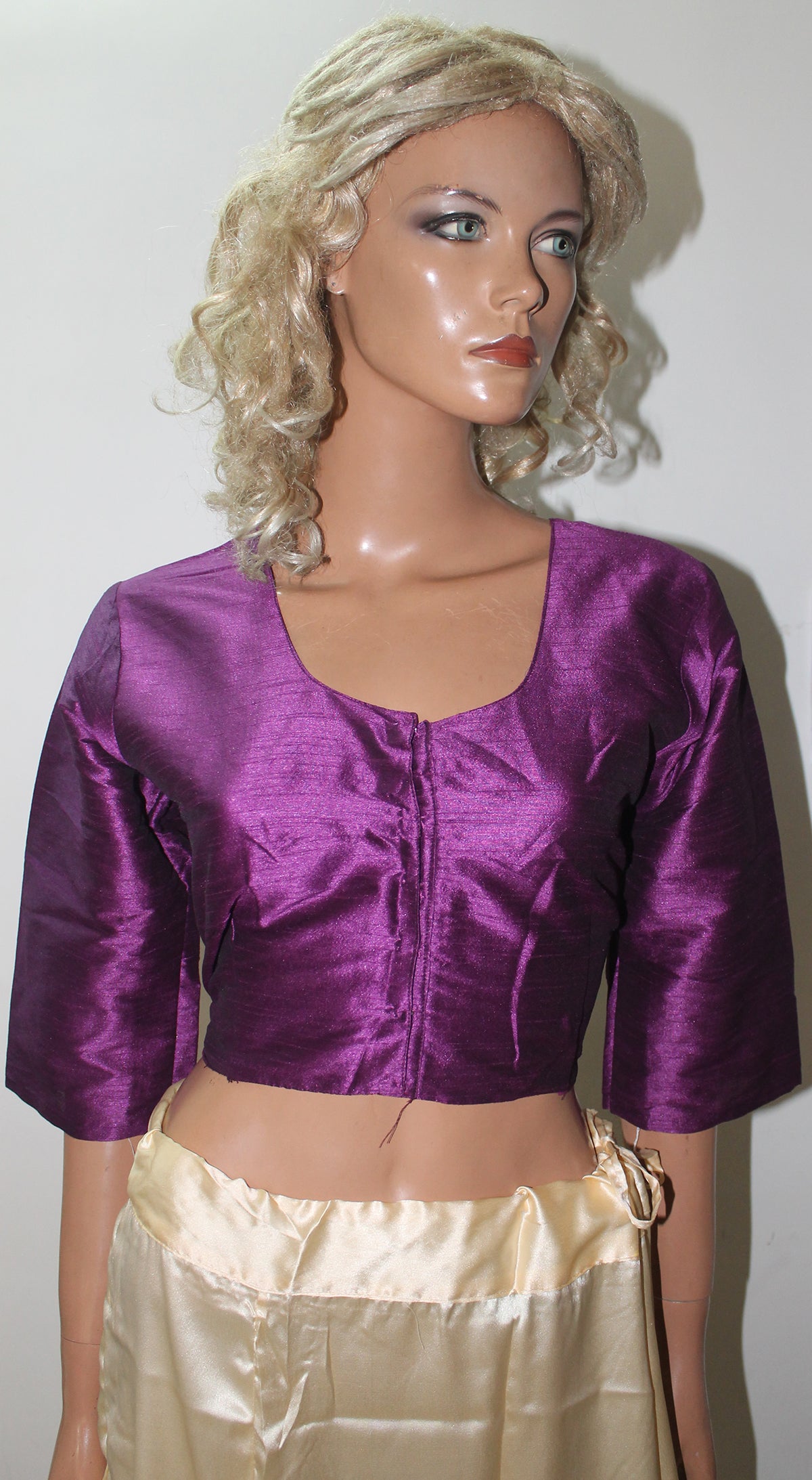 Purple Silk Saree Blouse Chest Size 38