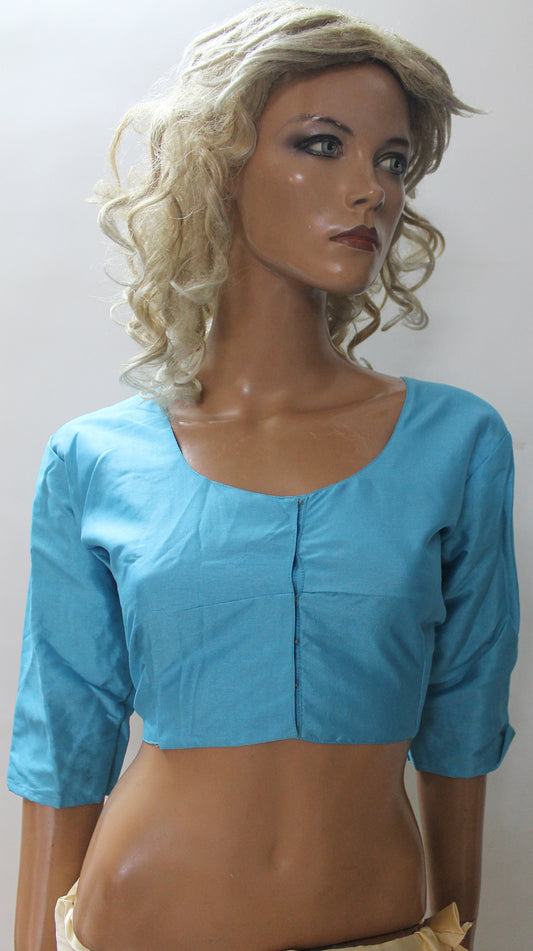Blue  Designer Saree Sari Blouse Chest Size  36,38,