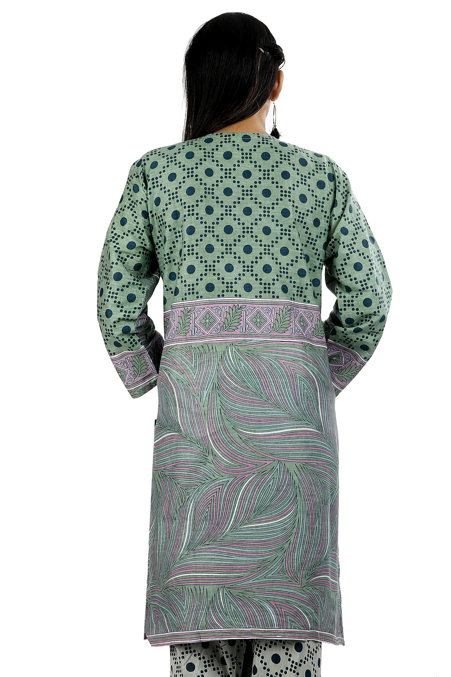 Grey Printed Soft  Cotton Salwar kameez Dress Plus Size 52