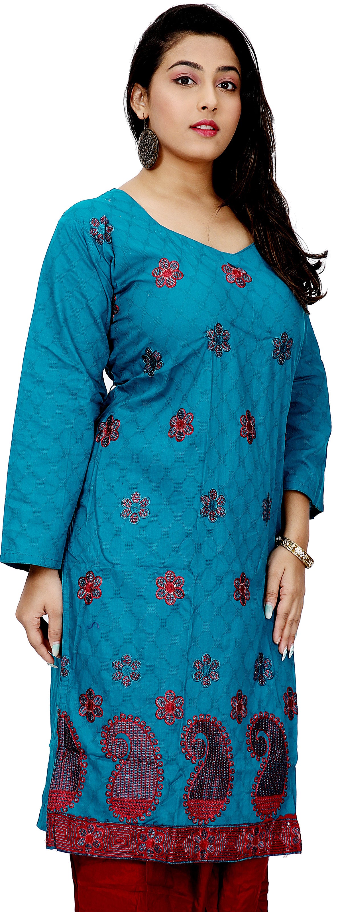 Blue  Embroidered  Salwar kameez Dress Chest size 52