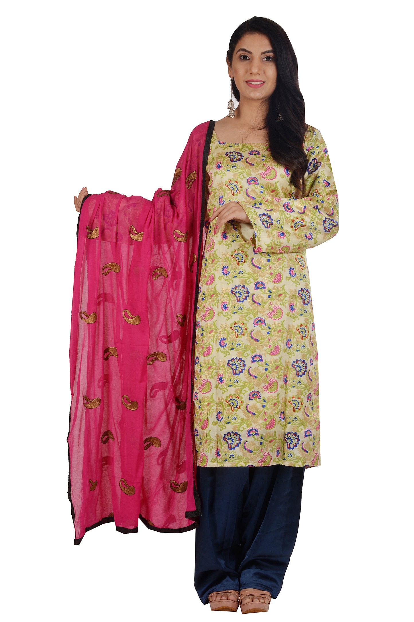 Cream   Indian Wedding party wear Formal Salwar kameez Dress Plus Size 46