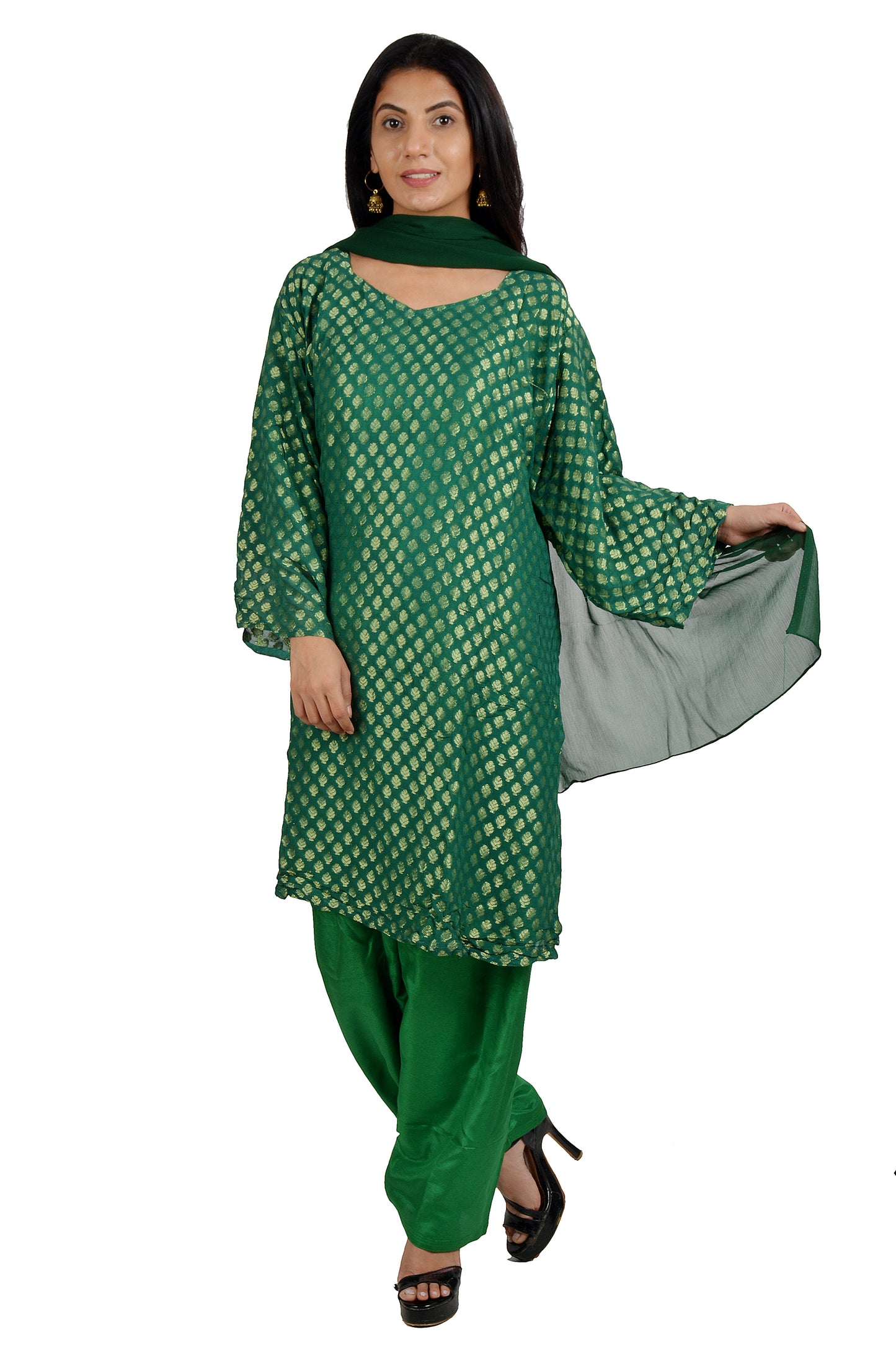 Green   Salwar kameez Dress Plus Size 54