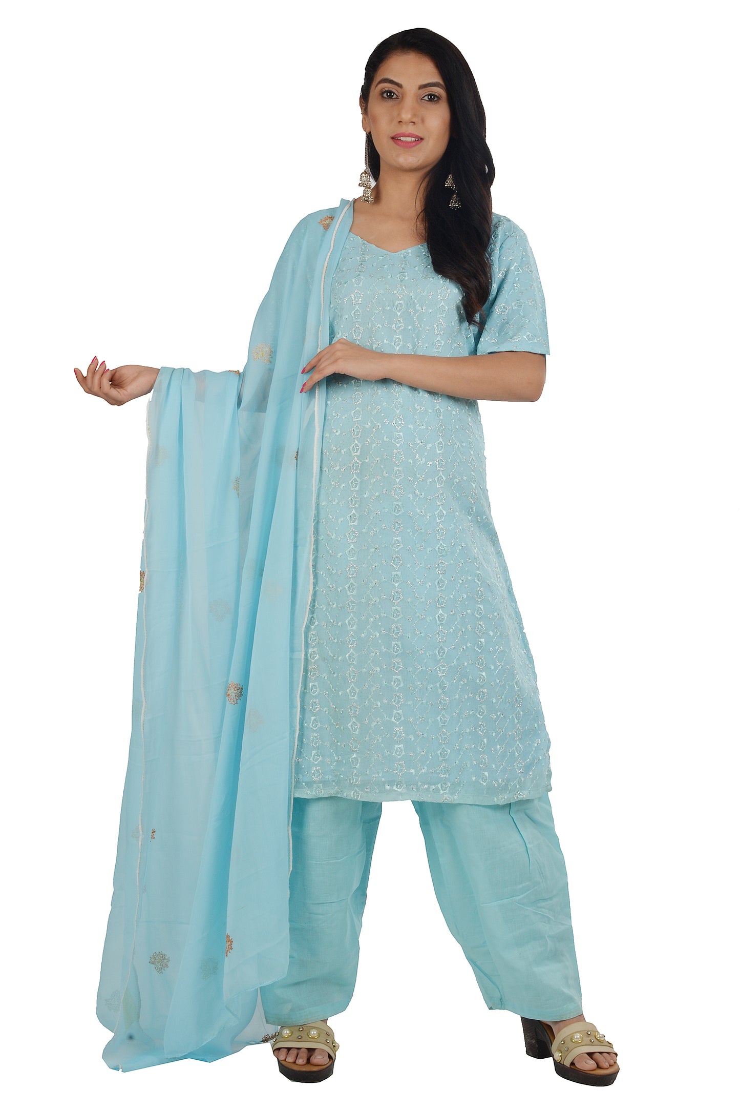 Blue wear Formal Salwar kameez Dress Chest Size 46