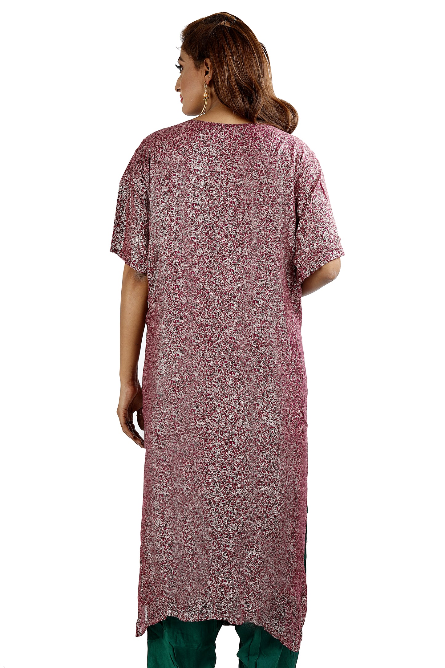Burgundy Ladies Salwar Kameez Plus size 56