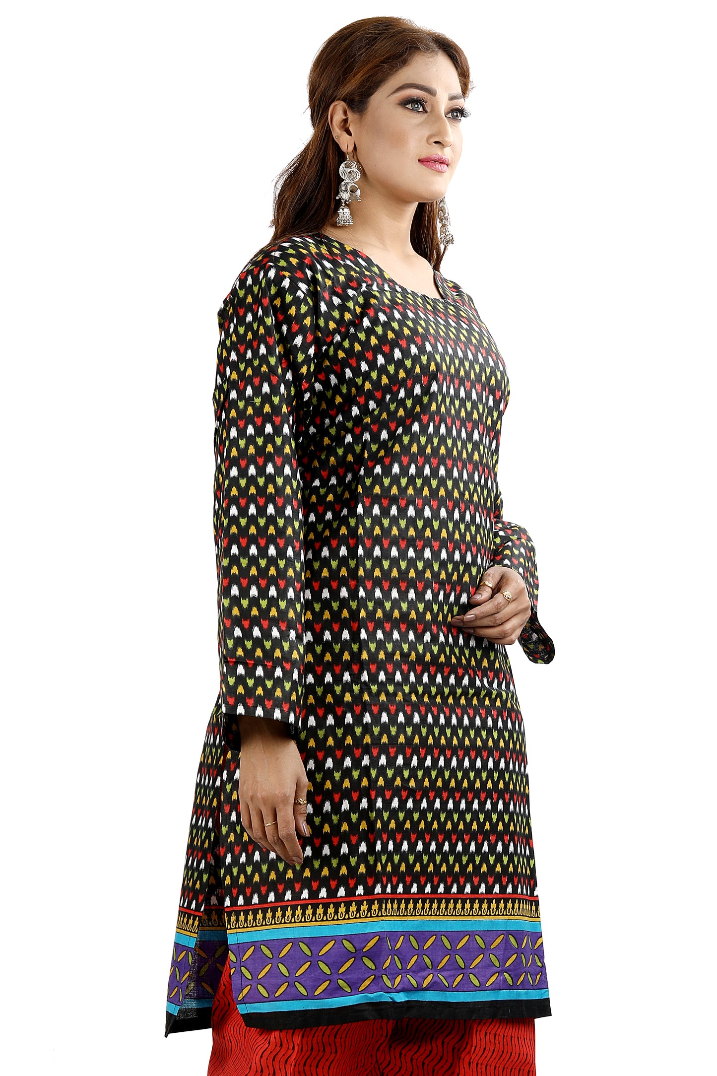 Black Cotton Salwar kameez chest Pus  size 52