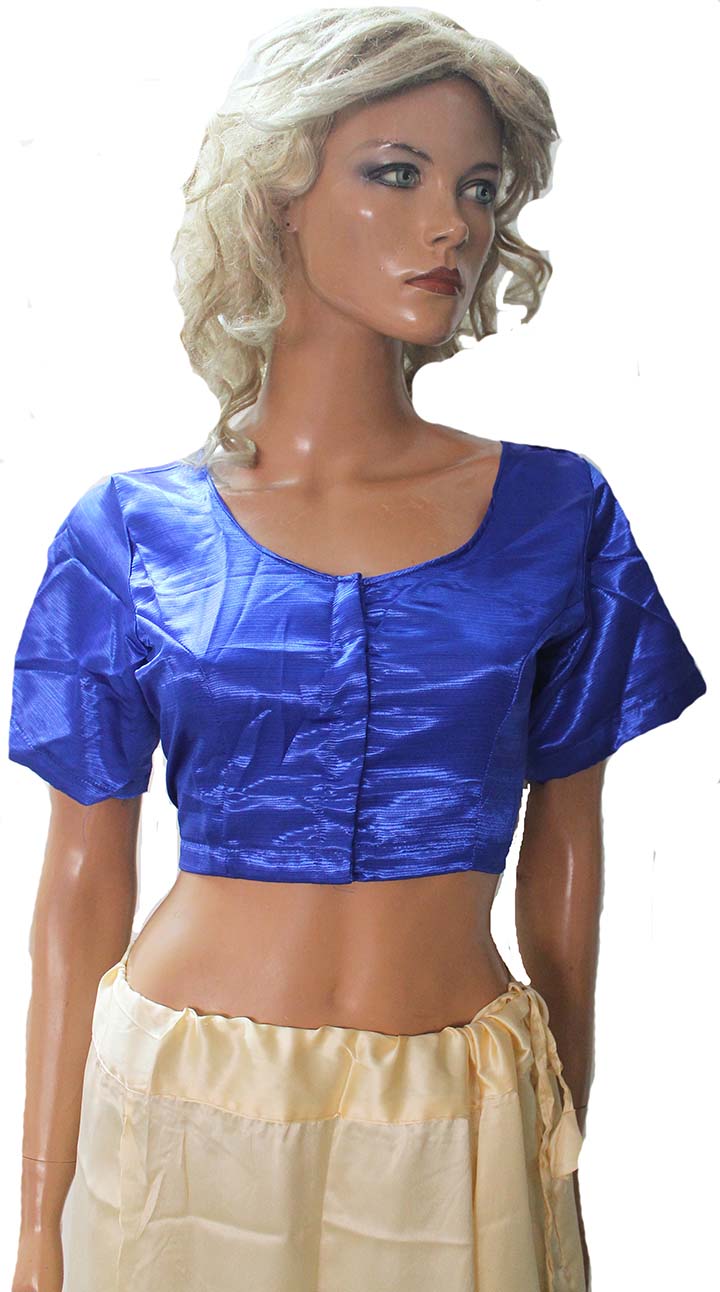 Blue Saree Ready To Wear  Blouse Choli Top chest Size 46