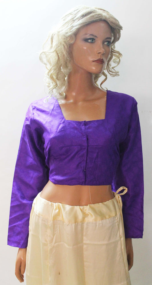 Purple Full Sleeves Sari Blouse Chest size 38