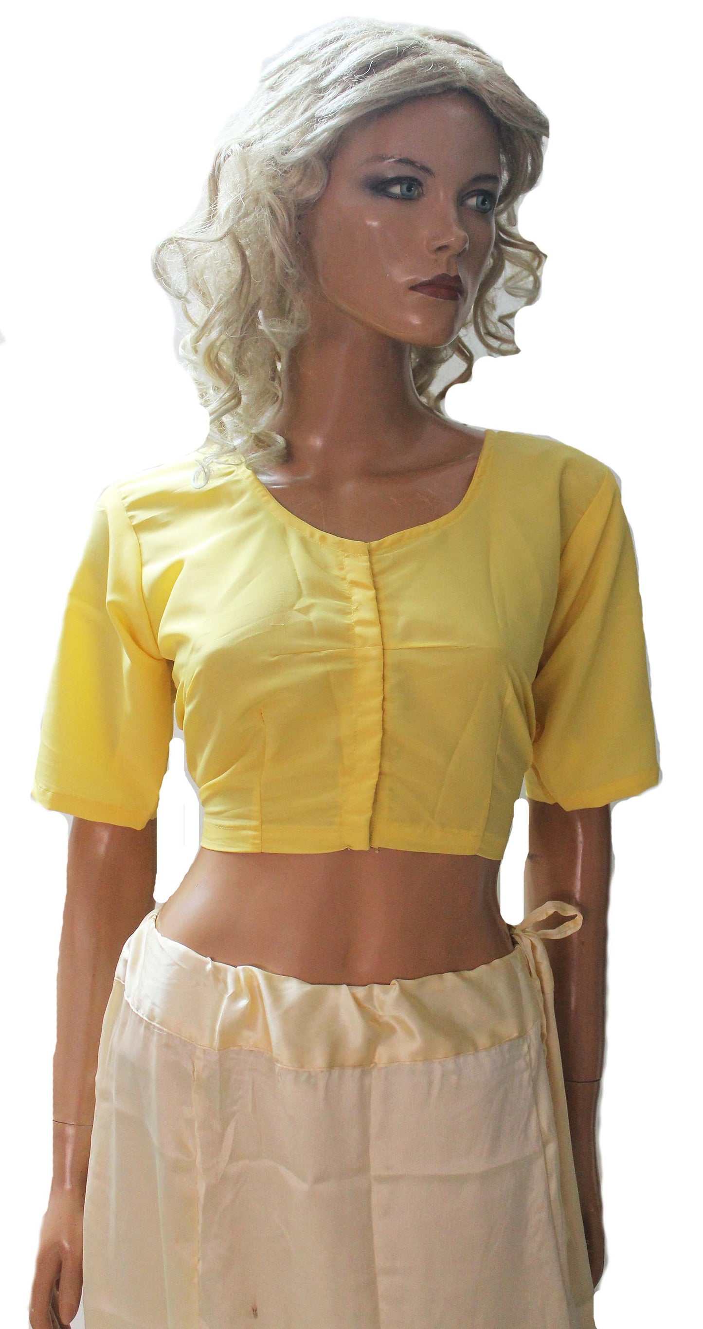 Yellow  Sari Blouse Chest size 36,38