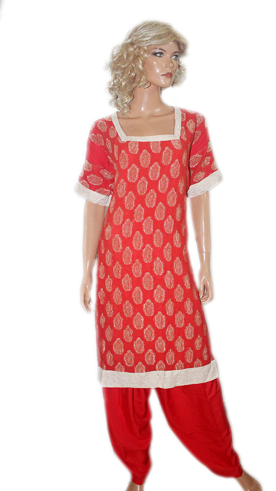 Red  Indian Wedding party wear Salwar kameez Dress Plus Size 50