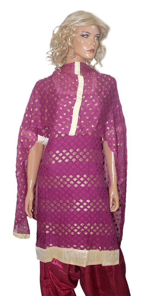 Purple  Indian Wedding party wear Formal Salwar kameez Dress Chest Size 44