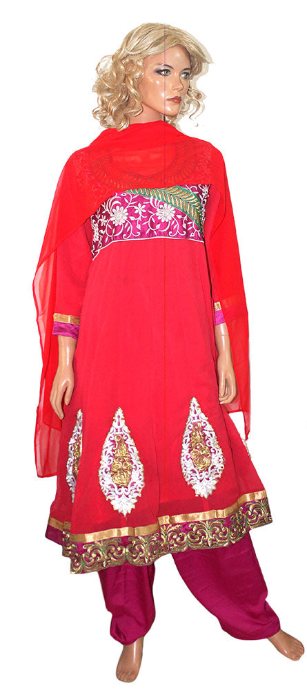 Red Anarkali Salwar kameez Dress Chest size 36,38,40