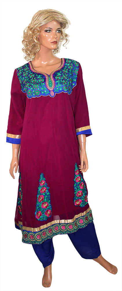 Purple  Anarkali Salwar kameez Dress Chest size 36,38,40