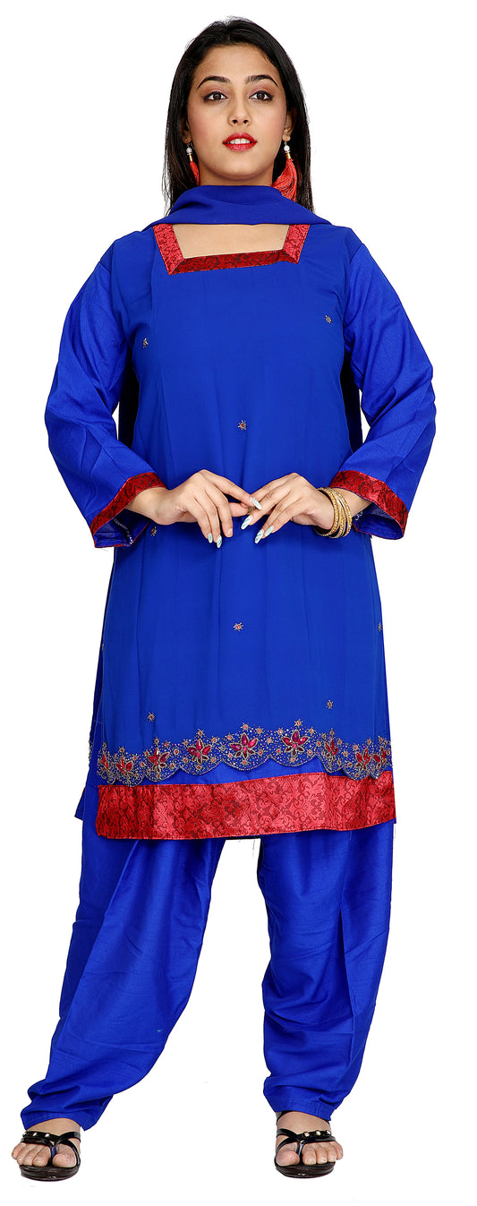 Blue  Traditional Wedding Party Wear  Designer Salwar kameez  chest Size  46