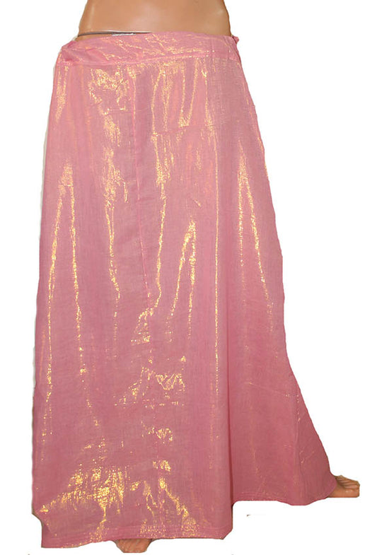 Pink  Shimmer Indian sari Petticoat Underskirt belly dancing  slip New Arrivals