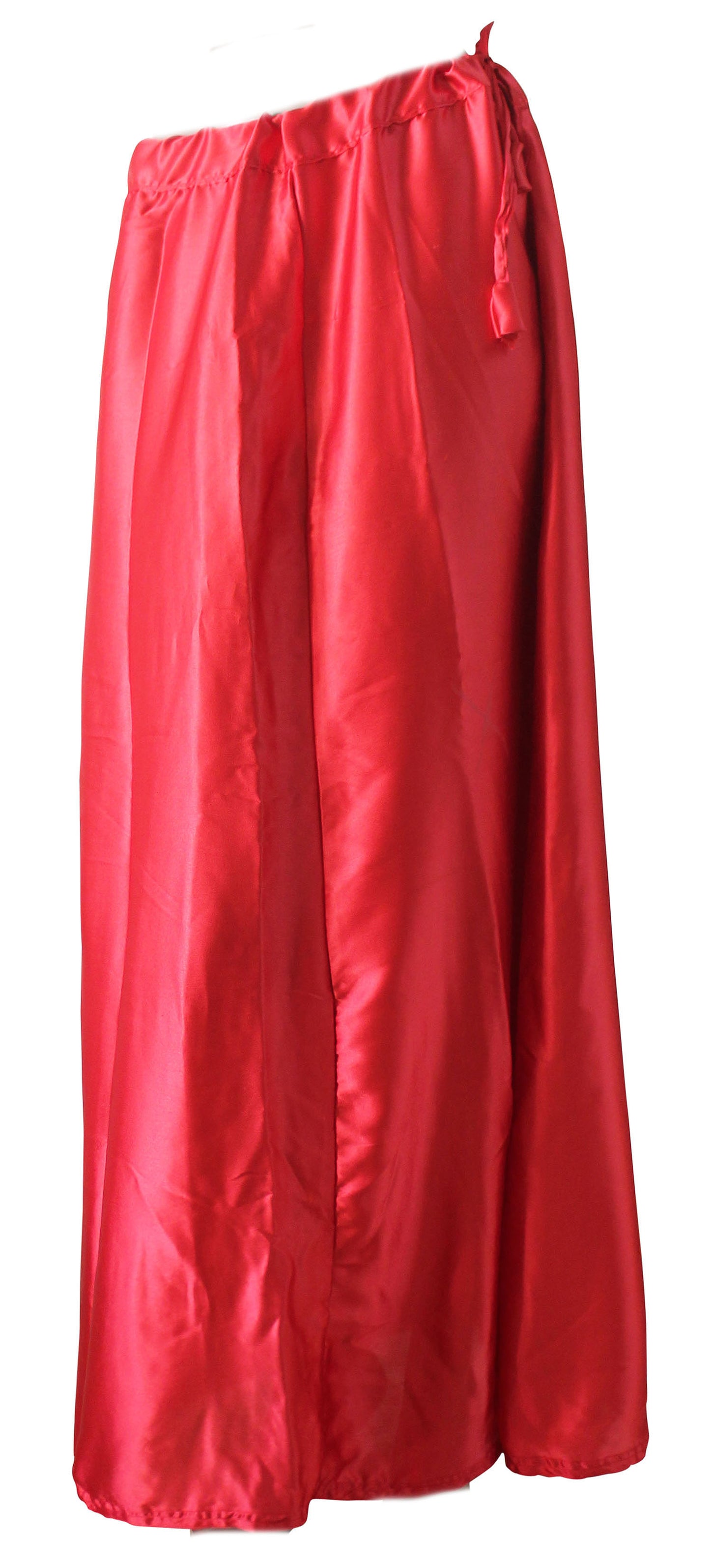 Red  Luxurious soft satin skirt saree Petticoat Underskirt belly dancing  slip
