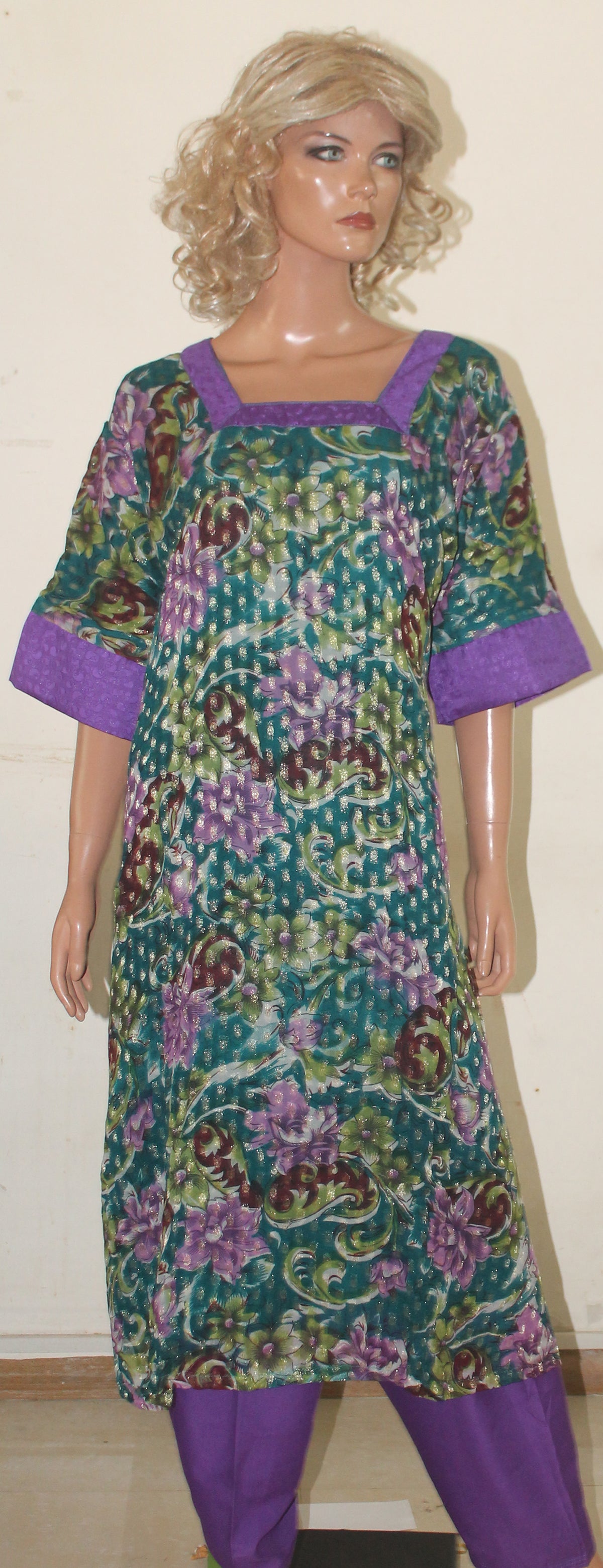Green Indian Dress Salwar Kameez Chest Plus  size  54