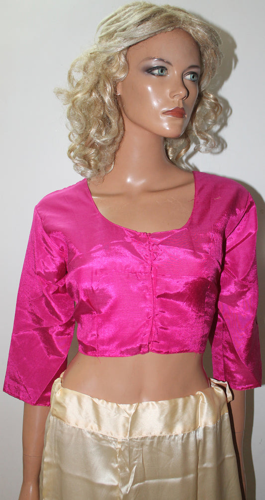 Pink Designer Saree Sari Blouse Chest Size 40