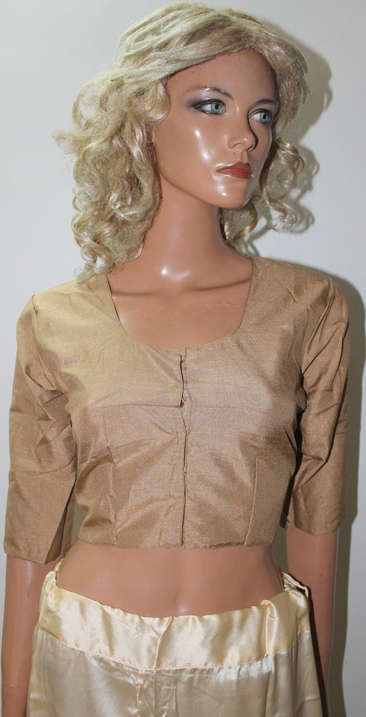 Beige Saree Sari Blouse Chest Size 38