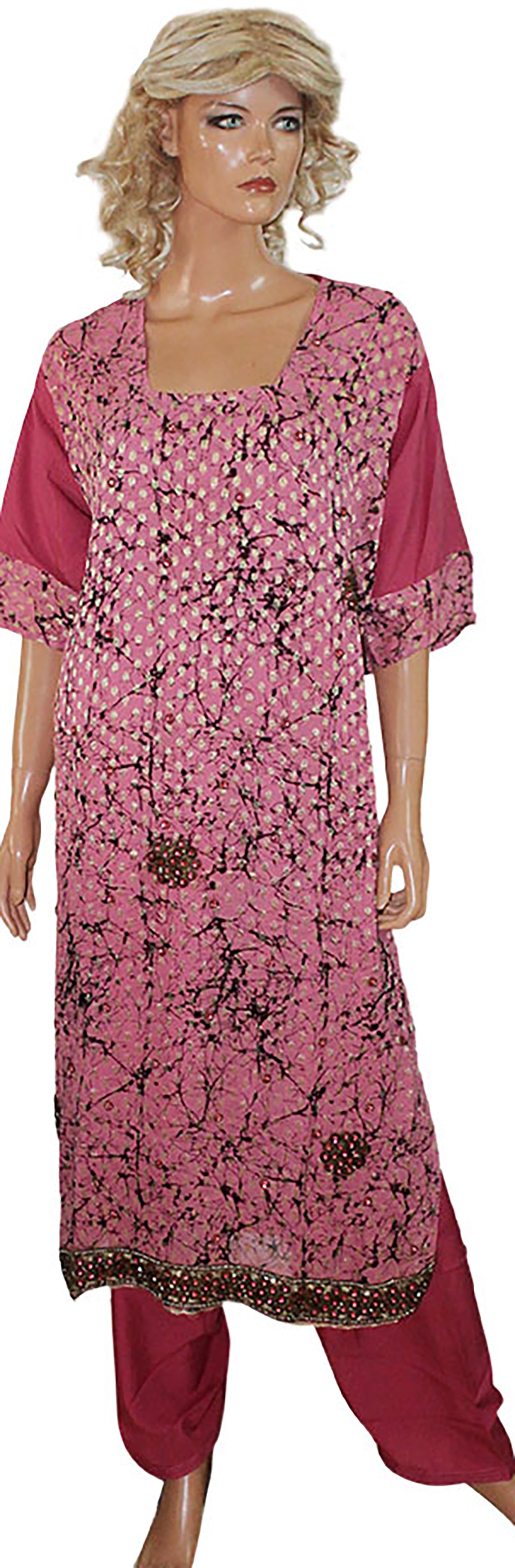 Purple Salwar kameez Dress Plus Size 54
