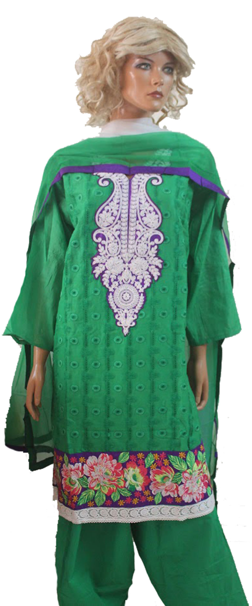 Green Cotton  Designer Salwar kameez  Chest 52