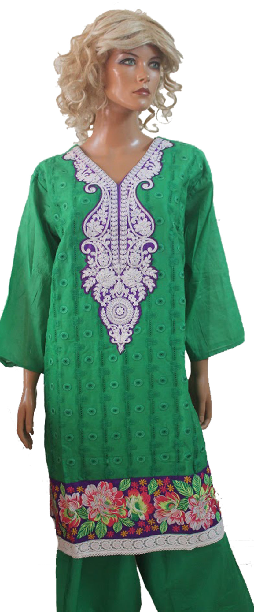 Green Cotton  Designer Salwar kameez  Chest 52