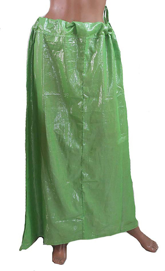 Green Shimmer Indian sari Petticoat Underskirt belly dancing  slip New Arrivals