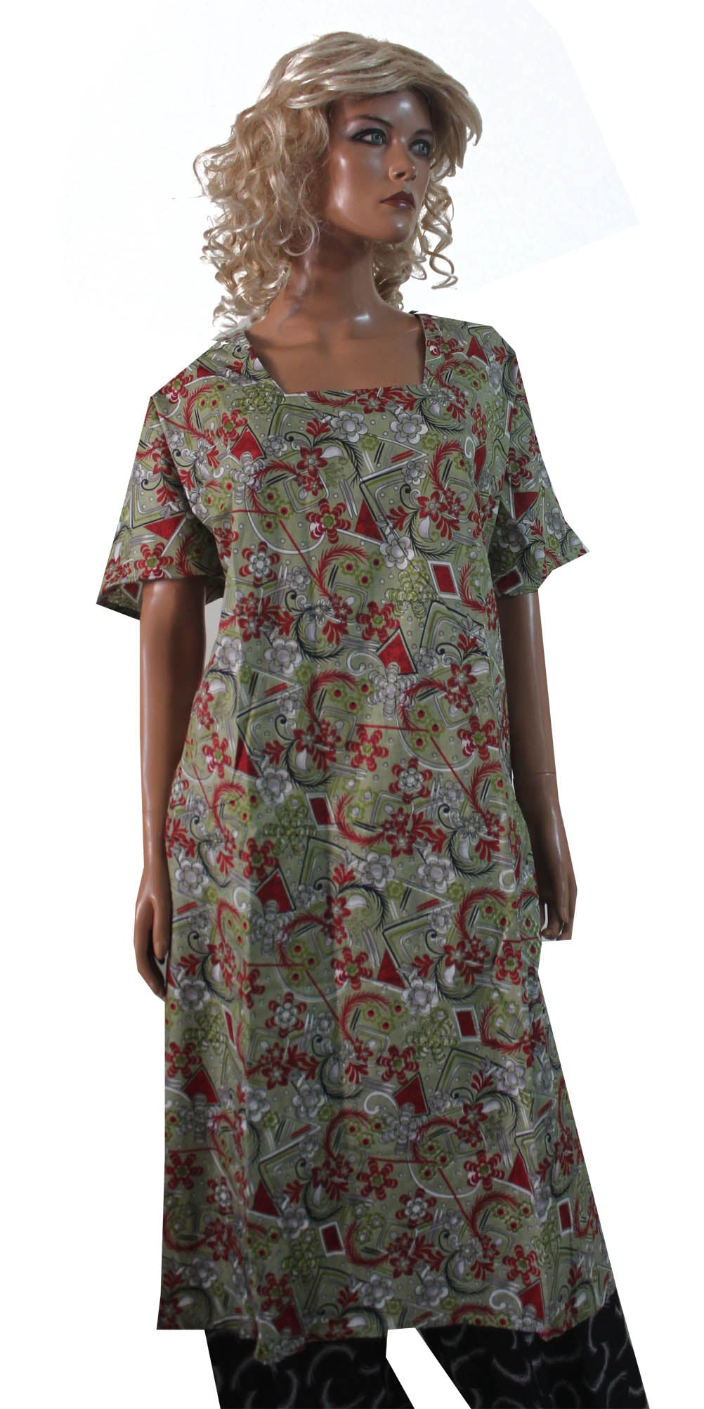 Light Green Cotton Salwar kameez  Plus Size 56