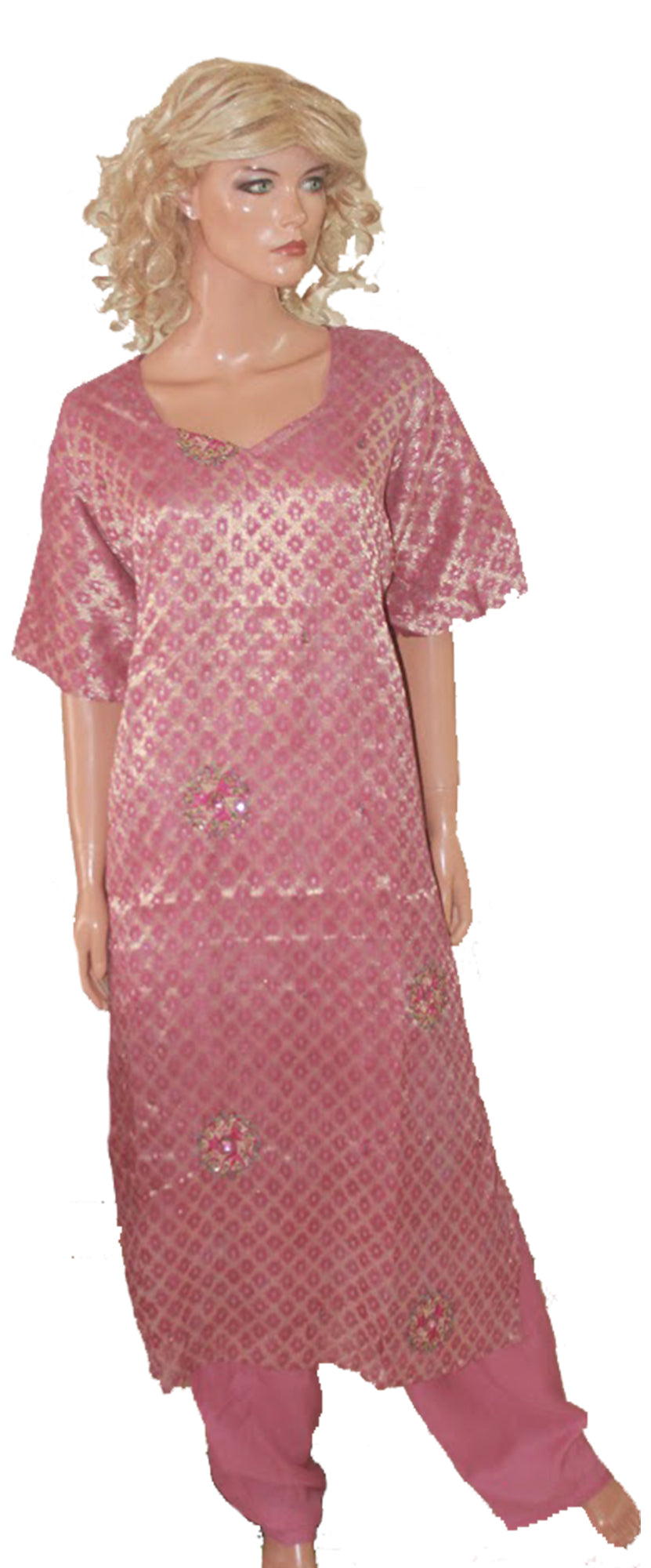Pink   Wedding party wear Formal Salwar kameez Dress Plus Sizes