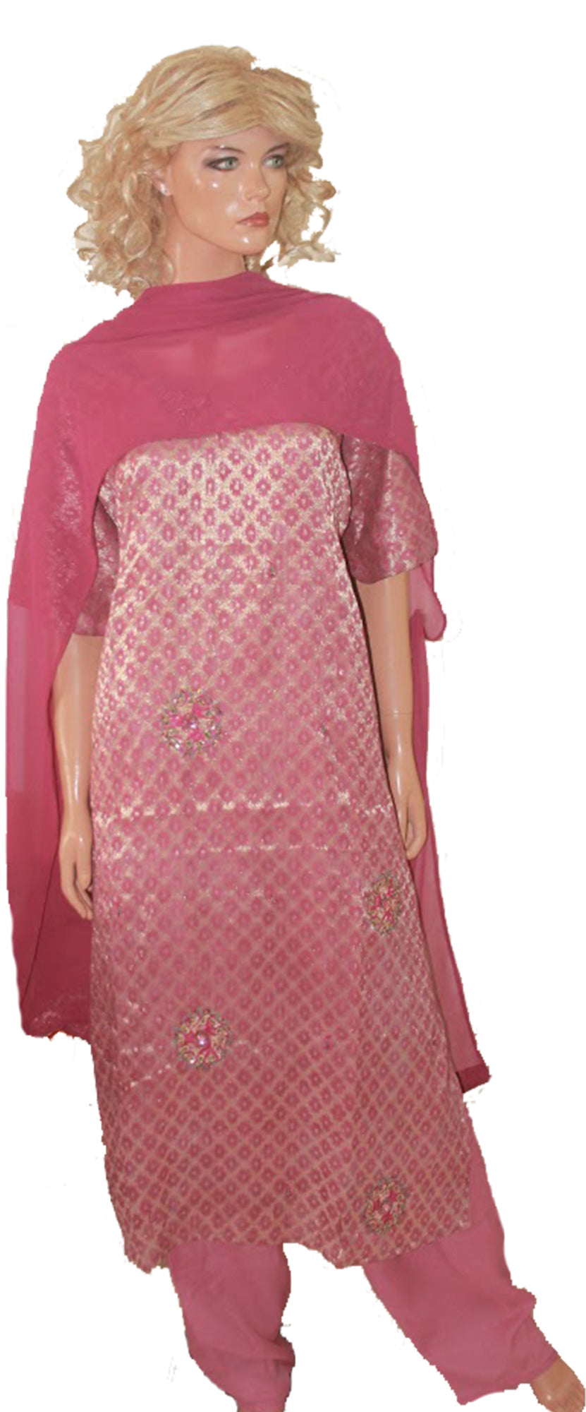 Pink   Wedding party wear Formal Salwar kameez Dress Plus Sizes