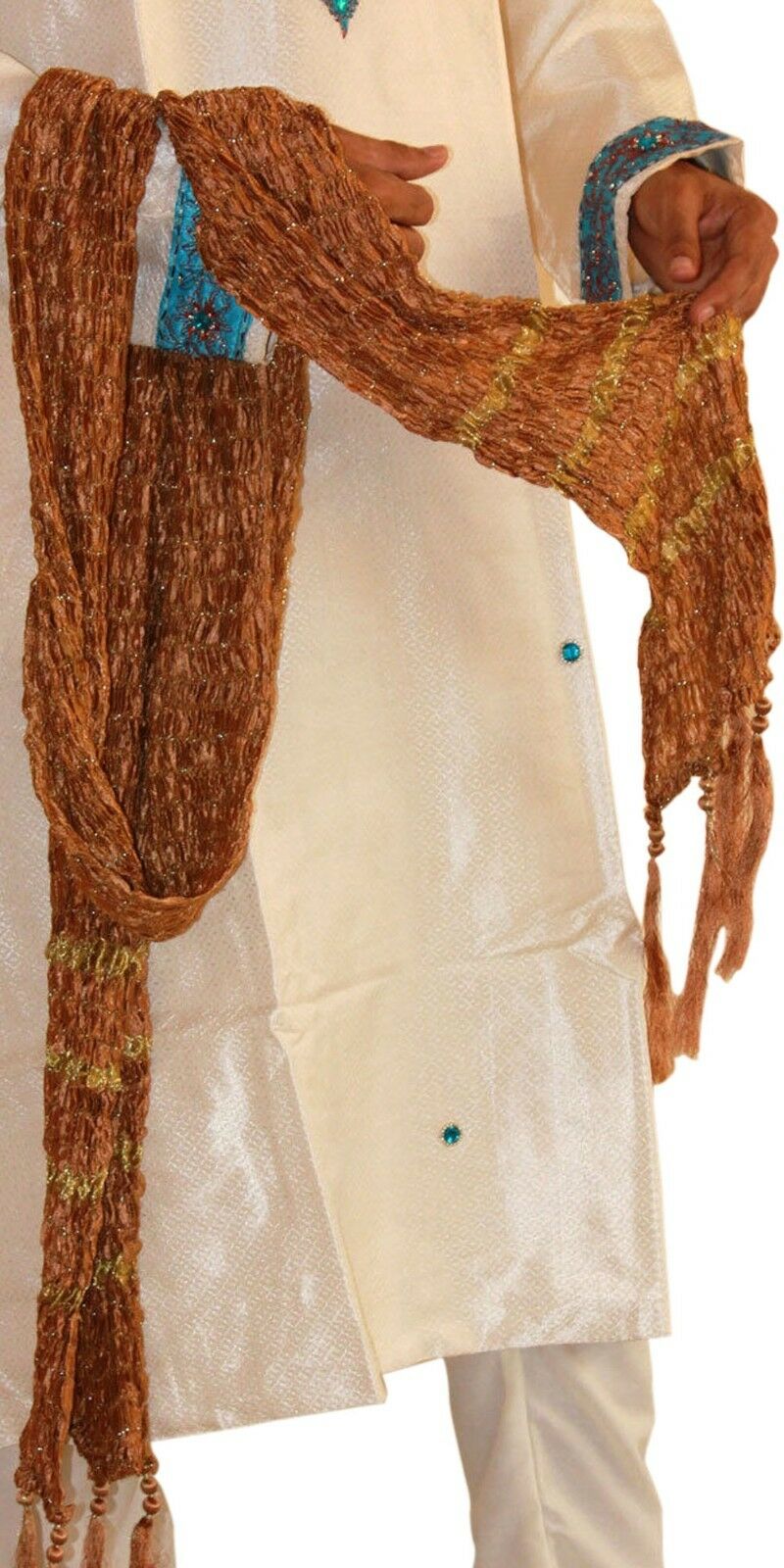 New Mens Style Sherwani Dupatta Kurta Shawl Scarf Groom Wedding Stole