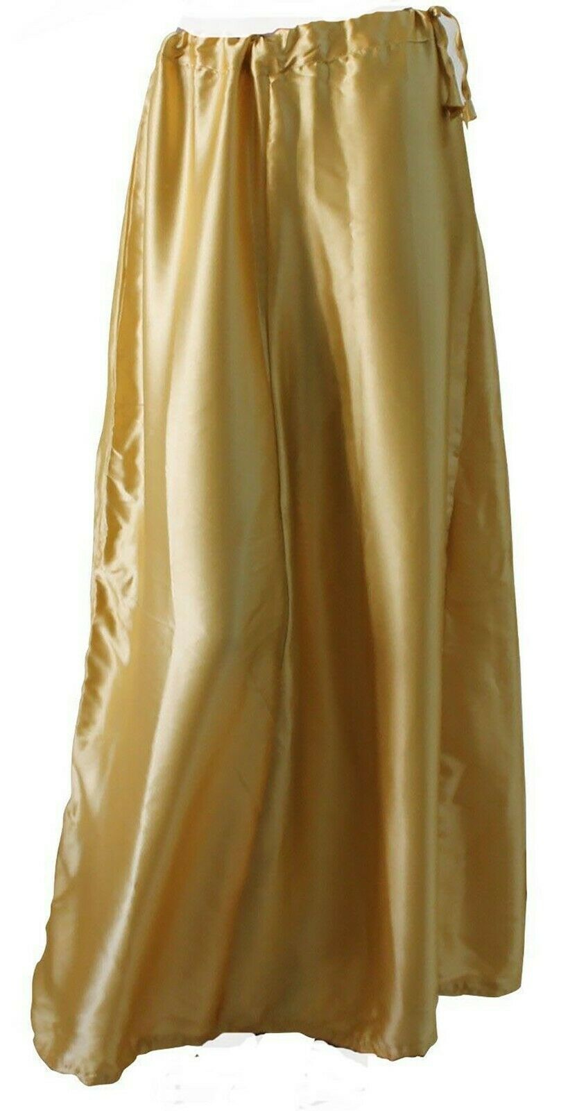 Gold soft satin skirt sari  saree Petticoat Underskirt Plus sizes up to 5XL