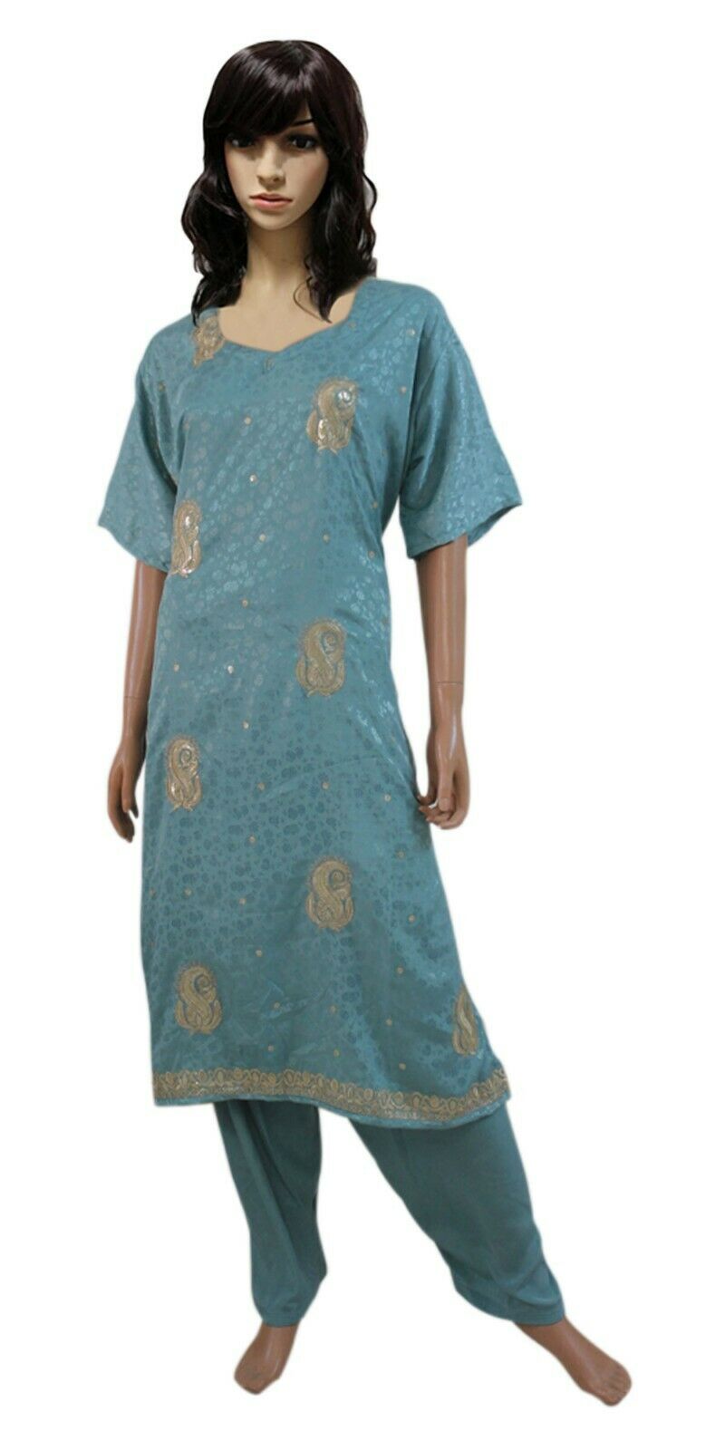 New Stitched Ready made Green salwar Dupatta Bollywood plus size 56 Party wear