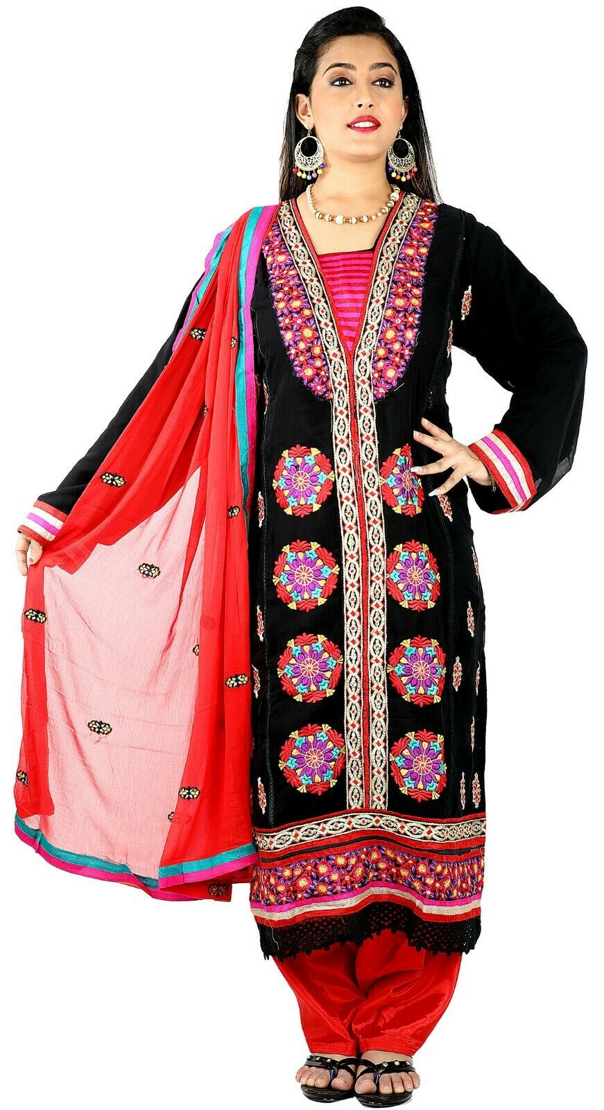 Black and Red Salwar Kameez for Women | Designer Partywear Dress for Women