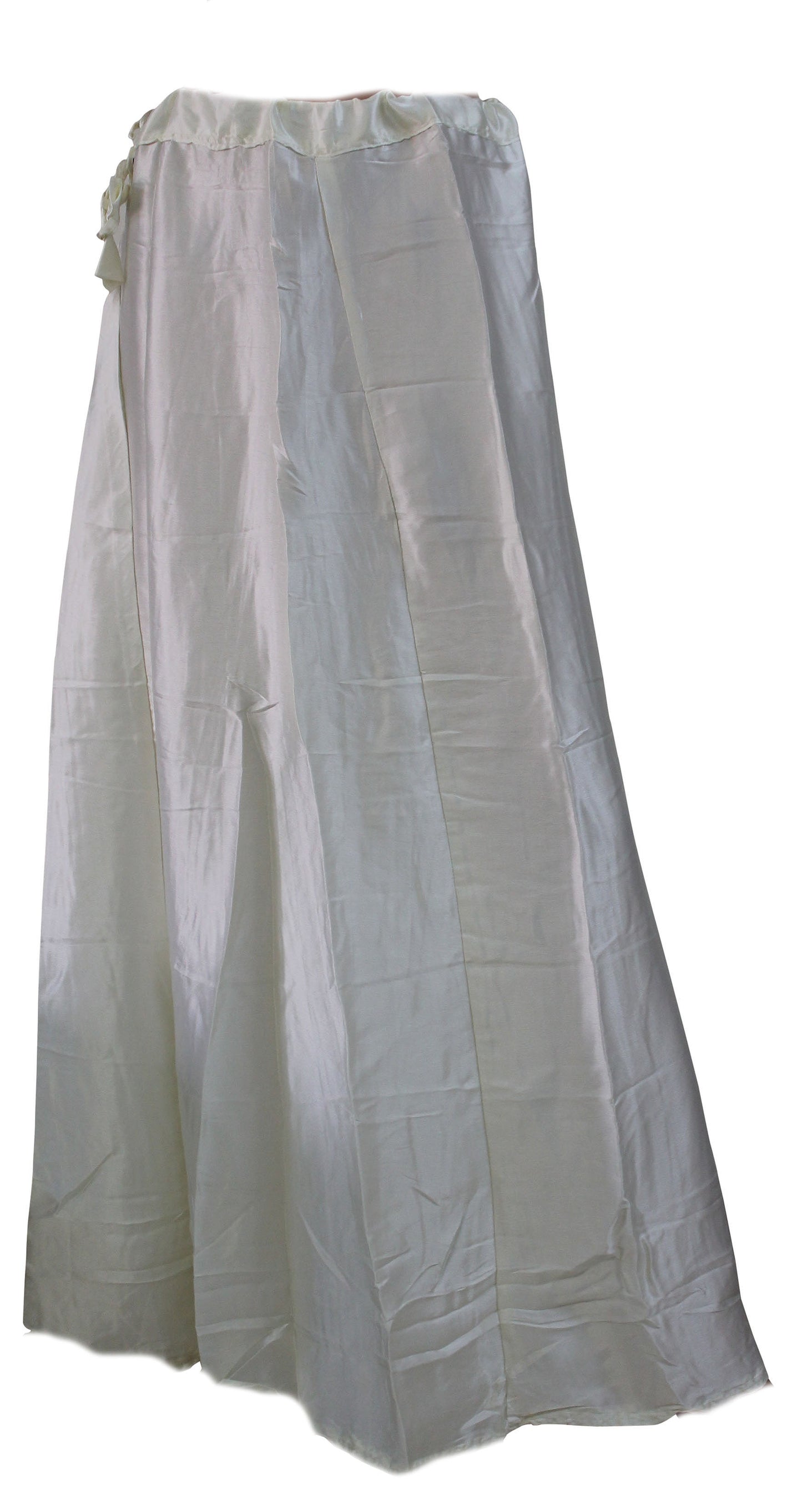 White Satin Indian saree sari Petticoat